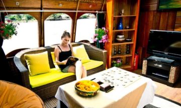 mekong river cruise interior Mango boat cruise